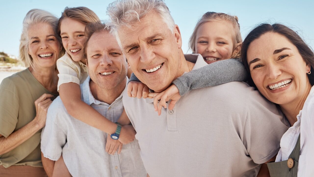 A family of multiple generations that visits the dermatologist together for skin treatment and sun treatments.